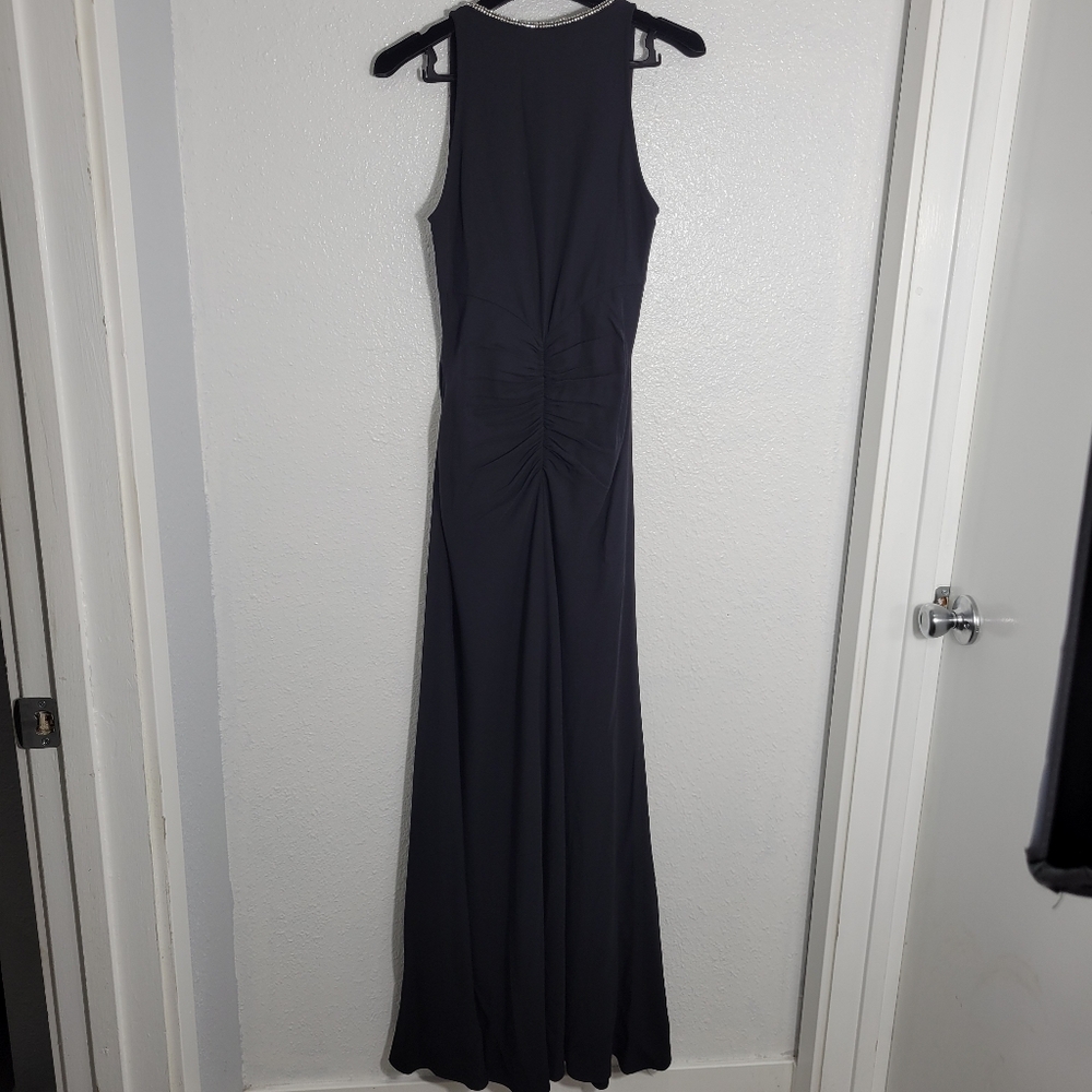 J Crew Collection Full-length embellished ruched dress CD510 Size 2 Black Formal - Picture 8 of 13